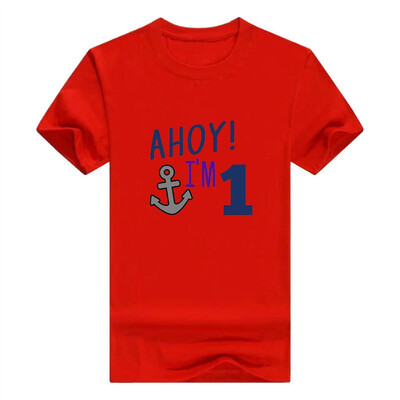 

Baby Gifts For All 1st Birthday Gift Ahoy Im 1 Nautical Infant Mens T-Shirt
