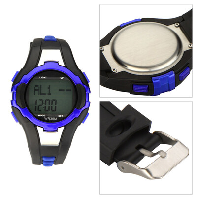 

Portable Heart Rate Pulse Monitor Calorie Counter Outdoor Fitness Sport Wrist Watch Without Chest Strap Royal Blue