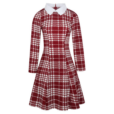 

Vintage Plaid Knee Length Dress