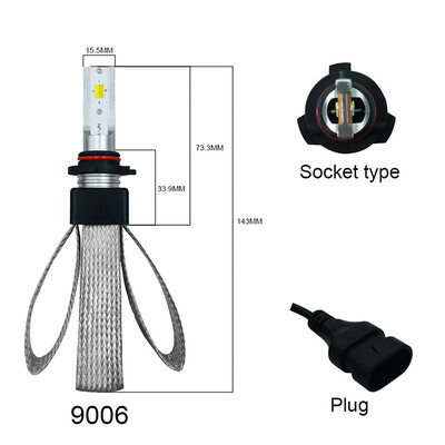 

1Pair Car LED Headlights 12V 60W H4 LED High Bright Auto auxiliary Lights Car Fog Lamp Automobile Headlamp H1 H3 H7 H4 9006 9005