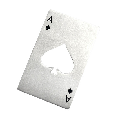 

Practical Novel Creative Card Poker Outdoor Stainless Steel Beer Bottle Opener