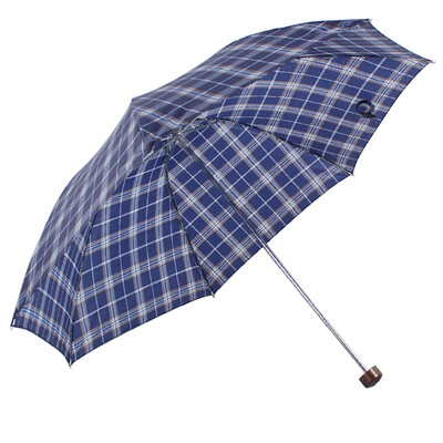 

Jingdong supermarket] paradise umbrella Scottish style lattice three fold umbrella sunny umbrella camel 339S