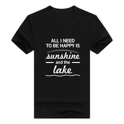 

All I Need To Be Happy Is Sunshine&The Lake Long Sleeve Mens T-Shirt