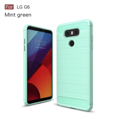 

Fivice LG G6 case Luxury brushed carbon fiber TPU soft shell