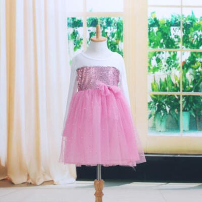 

Sequin Toddler Kids Girls Frozen Princess Tulle Party Cosplay Dress Costume 1-6Y