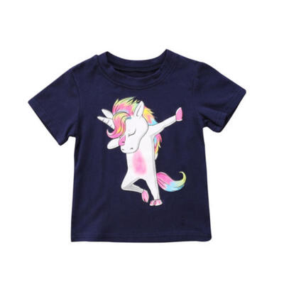 

US Seller Unicorn Toddler Kids Baby Boys Girls Casual Tees Tops T-shirt Clothes