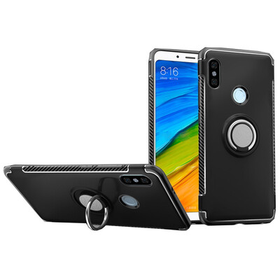 

Fivice Xiaomi Redmi note 5 case PC metal ring shell magnetic car bracket TPU phone case