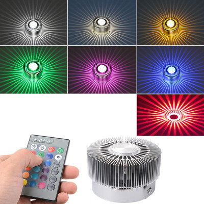 

JUEJA LED 3W Hall Light Creative Sun Flower Walkway Porch Decor Ceiling Lamp Control Colorful Lighting