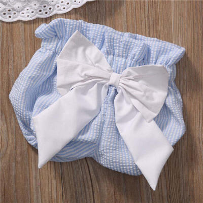 

Newborn Kids Baby Girls Outfits Clothes Bow Tops Lace Dress Shorts Pants Set