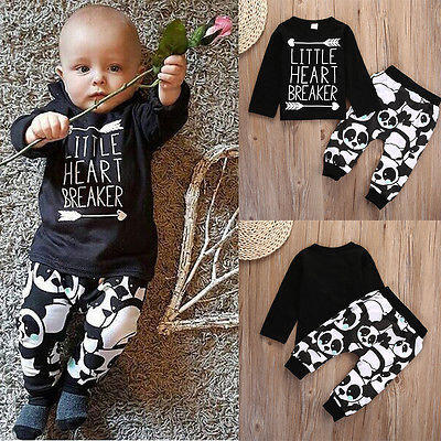 

Recién nacido bebé Niño Niña Camiseta De Manga LargaPantalón Leggings Conjunto