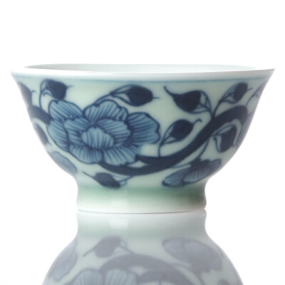 

Cotton Rose * Blue & White Porcelain Teacup 40ml 1.35oz