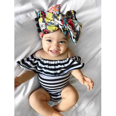 

Stripe Newborn Baby Girl Romper Bodysuit Jumpsuit Sunsuit Clothes Summer Outfits
