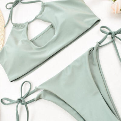 

Sexy Women Bikini Set Padded Bra Push-up Swimwear Sunbathed Swimsuit Beachwear