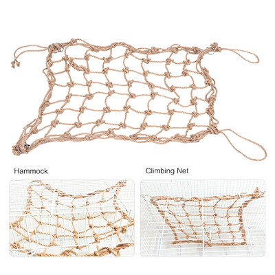

Bird Swing Hammock Climbing Net Toy with Hooks for Parrot Macaw African Greys Cockatoo Bird Cage Accessories