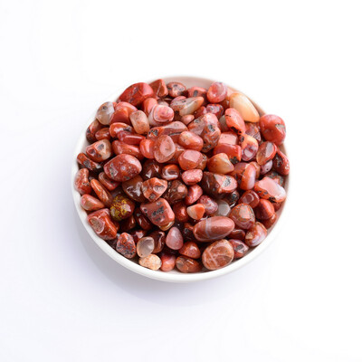 

JINGLINGWUZHE Natural Red Agate Crystal Raw Stone Polishing Bracelet Decoration 4257