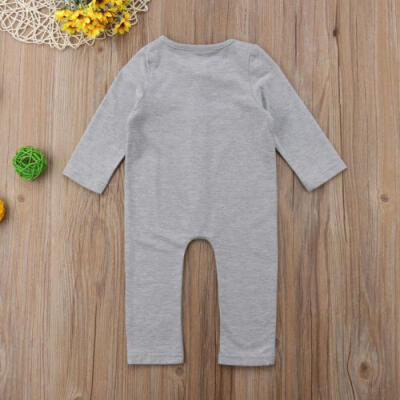 

Infant Newborn Baby Girl Boy Solid Bodysuit Romper Jumpsuit Outfit Clothes 3-24M