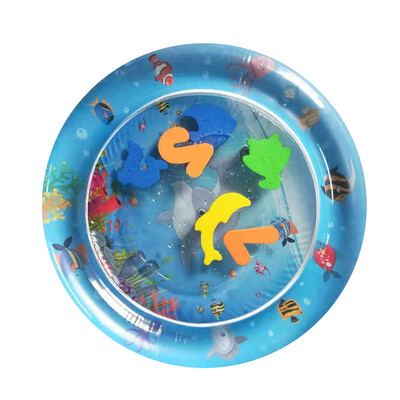 

55cm Diameter Baby Colorful Inflatable Water Play Mat Tummy Time Infant Fun Mat Child Development Play Center with Hand Inflator P