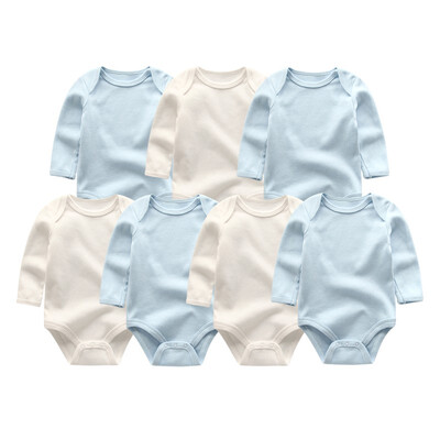 

7PCSLot Unicorn Full Sleeve Newborn Baby Girls Clothes Rompers Babywear Bodysuists One Pieces Baby Boys Clothes Cotton O-Neck