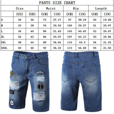 

Classic Fashion Men Summer Straight Slim Short Jeans Pants Denim Shorts Trousers