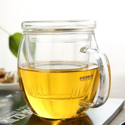 

【Jingdong Supermarket】 Tea Tea Friends Tea Glass Tea Cup Heat-resistant Glass Cup Water Cup Tea Leak Tea Filter Three-piece Cup p-05 Condensation Cup 450ml