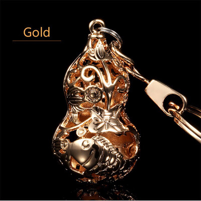 

NeillieN hollow gourd keychain hanging mens car key chain pendant female creative gift lettering