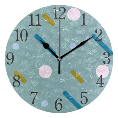 

Wall Clock Arabic Numerals Design Geometric Design Round
