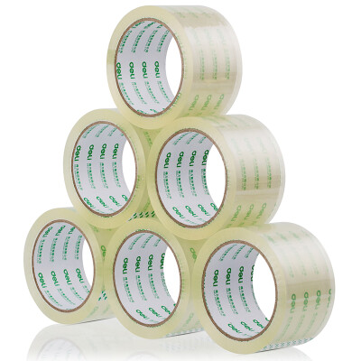 

Deli 30323 high transparent box tape 60mm 60y 6 rolls tube