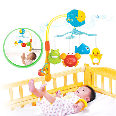 

Oba (AUBY) puzzle toys happy pond bed bell music rotating bed bell ringing bed hanging baby children's gift box 463217DS