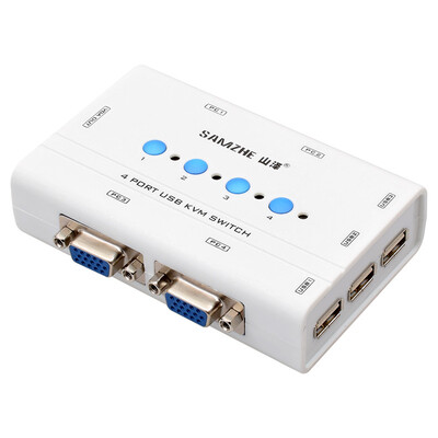 

Shanze (SAMZHE) SZ-211B 2 KVM-переключатель вручную порт USB 2.0 интерфейс мыши клавиатуры KVM-переключатель монитор VGA совместно с исходной линией