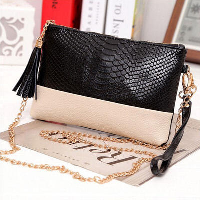 

Women Structure PU Leather Shoulder Handbag Tote Bag Satchel Plain
