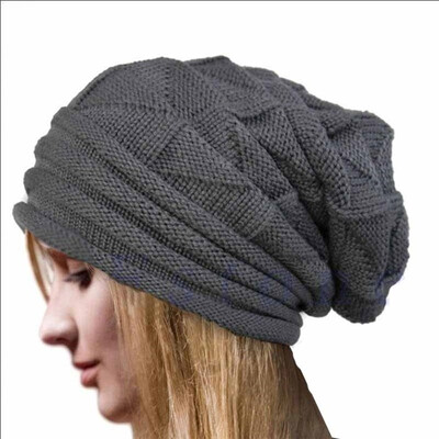 

Fashion Warm Winter Women Beret Braided Baggy Knit Crochet Beanie Hat Ski Cap New Hot Fashion Casual