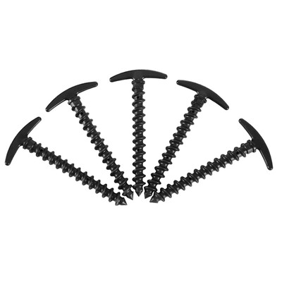 

Pack of 5 Screw Spiral Tent Pegs Stakes Nail Outdoor Camping Awning Wind Rope Fastener Ground Anchor Pegs