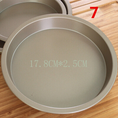 

Most Useful Round Bakeware Pan Carbon steel Pizza Plate 7" Kitchenware Baking Utensil