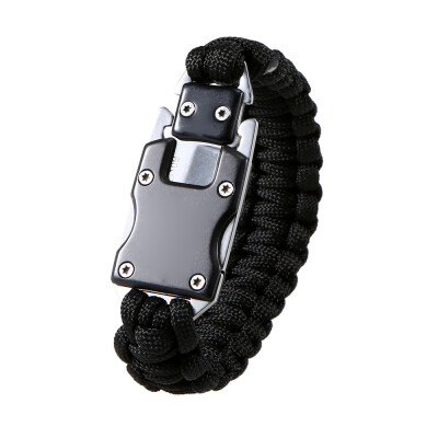 

Outdoor Bracelet Survival Bracelet Paracord Hiking Traveling Exploration Camping Survival Gear Kit Emergency Parachute Rope with C