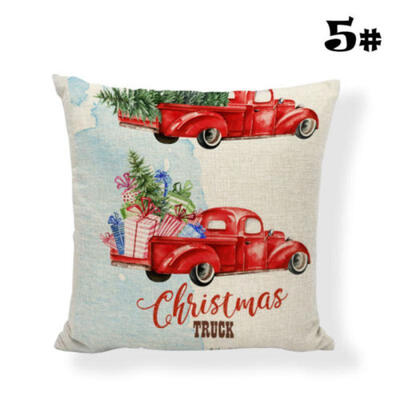 

New Farm Fresh Christmas TreeThrow Pillow Case Truck Happy Camper Cushion Cover