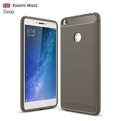 

Fivice Xiaomi Mi Max 2 case Luxury brushed carbon fiber TPU soft shell