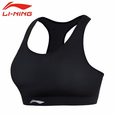 

Li Ning LI-NING sports vest underwear womens shockproof running gather yoga fitness badminton wear underwear sports bra female models AUBN124-1 standard black S