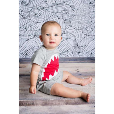 

Cute Shark Baby Boys Short Sleeve Bodysuit Romper Jumpsuit Summer Outfit Clothes