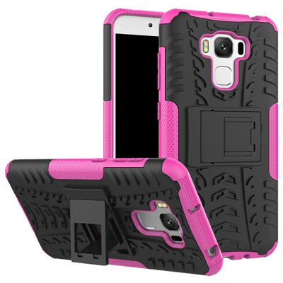 

Fivice Zenfone 3 max 55" ZC553KL Case TPU anti-fall tire pattern back clip bracket phone case