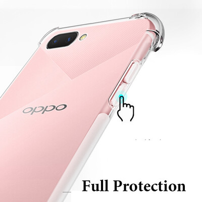 

For Oppo A3s Anti knock shockproof Soft Clear Cover For Oppo A5 Transparent TPU Silicone Skin Bag Case