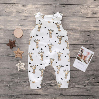 

Cotton Newborn Baby Boys Girls Giraffe Romper Bodysuit Jumpsuit Outfits Clothes