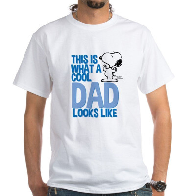 

CafePress - Snoopy Cool Dad White T-Shirt - 100 Cotton T-Shirt White