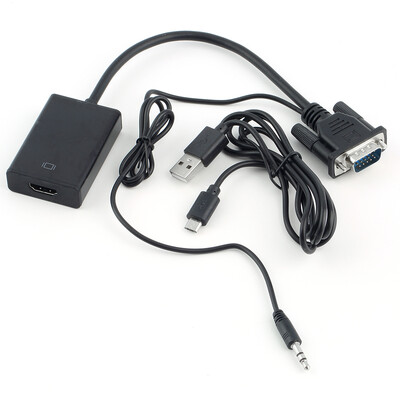 

VGA Мужской Для HDMI Женский выход Audio TV AV HDTV видео кабель Адаптер конвертера