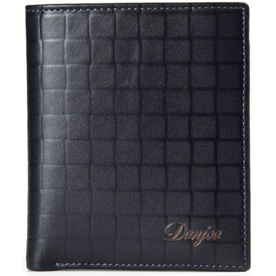 

DANJUE (DANJUE) первый слой кожаного бизнеса случайный мужской моды тенденция вертикального открытого кошелька 6017-2 черный