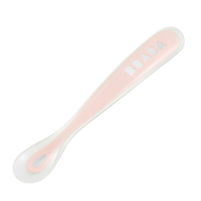 

BEABA baby spoon baby tableware newborn silicone soft head spoon childrens food supplement small spoon macaron powder