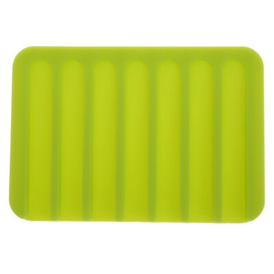 

Silicone Bathroom Soap Dish Candy Color Multifunctional Bathroom Soap Holder Soapbox Plate Tray Drain