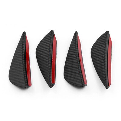 

4Pcs Car Front Bumper Carbon Fiber Style Lip Splitter Fins Body Spoiler Canards Splitters Trim Universal