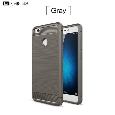 

Fivice Xiaomi Mi 4S case Luxury brushed carbon fiber TPU soft shell