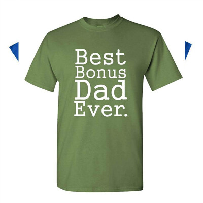 

Best Bonus DAD Ever - Step dad Fathers Day - Mens Cotton T-Shirt