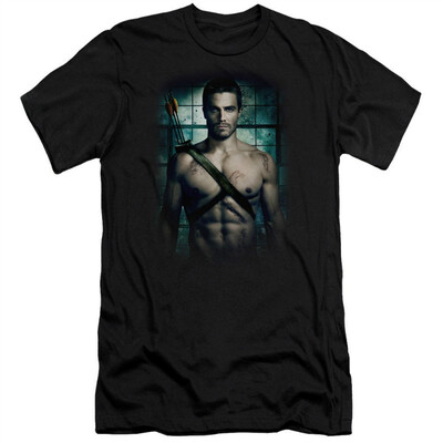 

Arrow CW Superhero TV Series Shirtless Adult Slim T-Shirt Tee